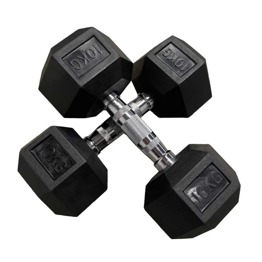Bodyworx Rubber Hex Dumbbells (PAIRS)