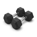 Rubber Hex Dumbbells 10kg (PAIR)