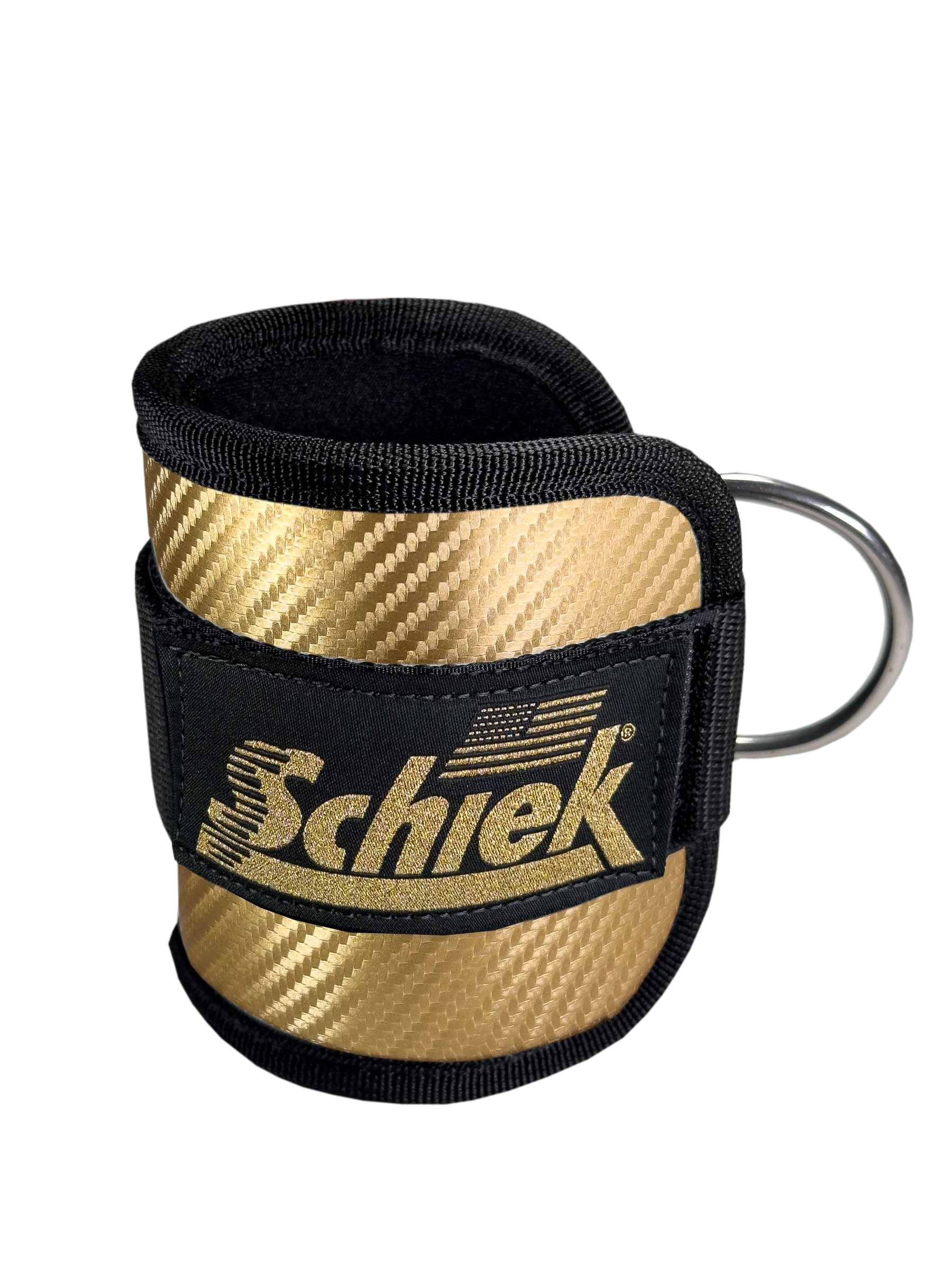 Schiek Model 1707 Premium Ankle Cuffs - Gold Carbon Fiber