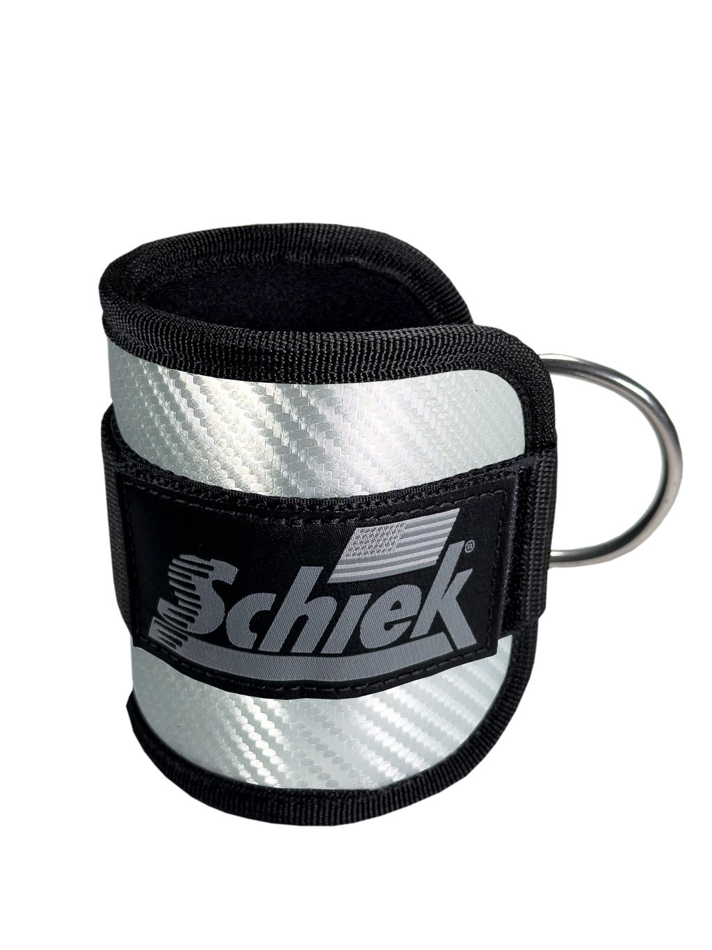 Schiek Model 1707 Premium Ankle Cuffs - Silver Carbon Fiber