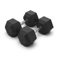 Rubber Hex Dumbbells 25kg (PAIR)
