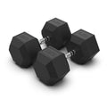 Rubber Hex Dumbbells 50kg (PAIR)