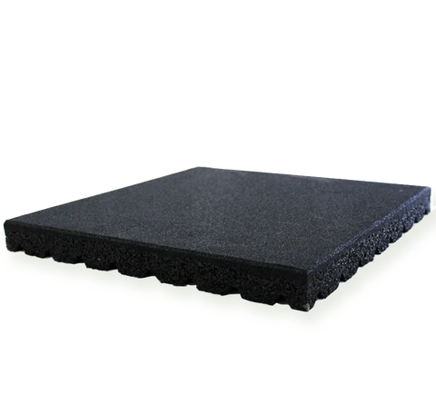 50mm Black Rubber Tile / Gym Mat (0.5m x 0.5m)