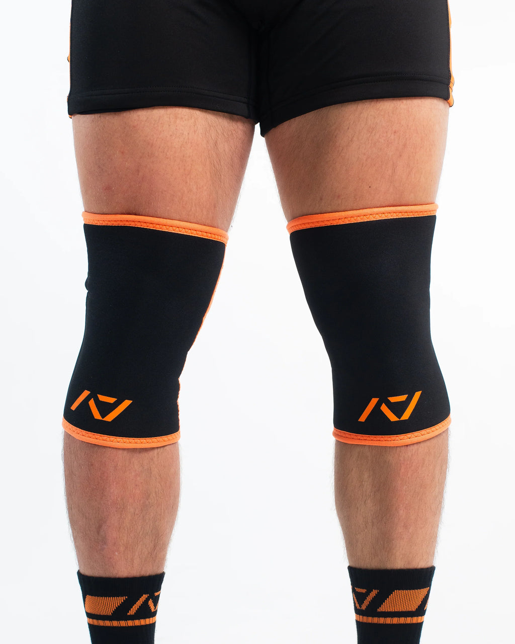 A7 Knee Sleeves - Rigor Mortis - Black/Orange
