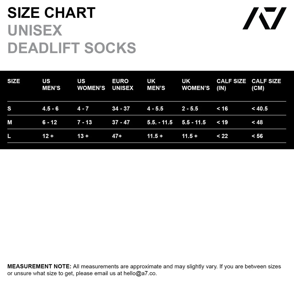 A7 Deadlift Sock - Black / White
