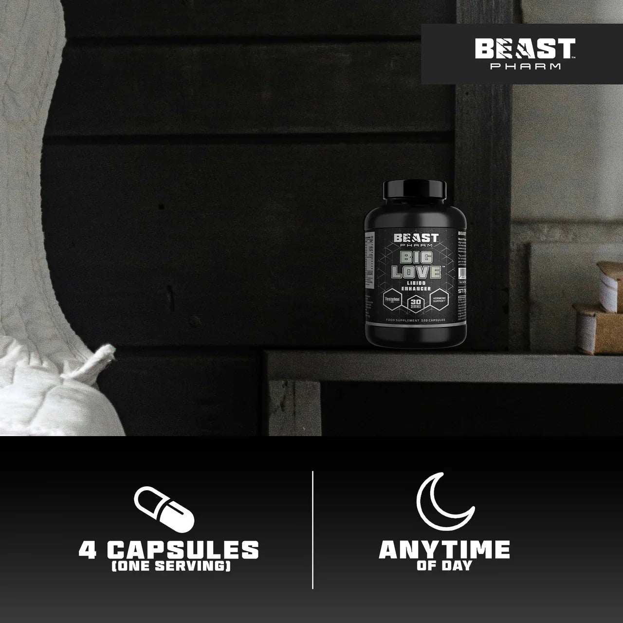 BEAST Pharm Big Love 120 Capsules - Hormone Support