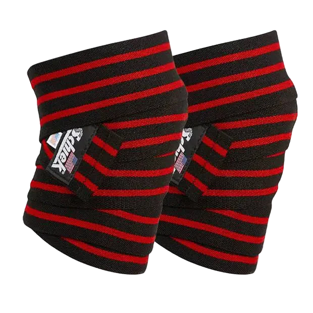 Black Line Knee Wraps - Model 1178B-V - With Velcro Enclosure