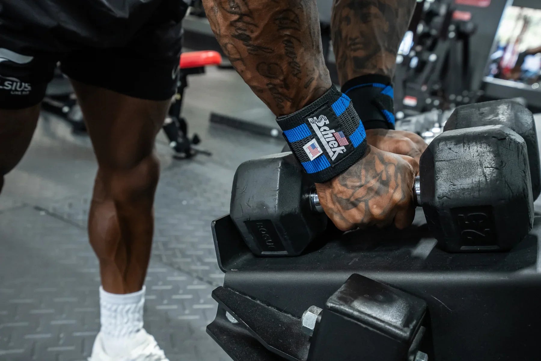 Schiek Blue Line Wrist Wraps - 18"