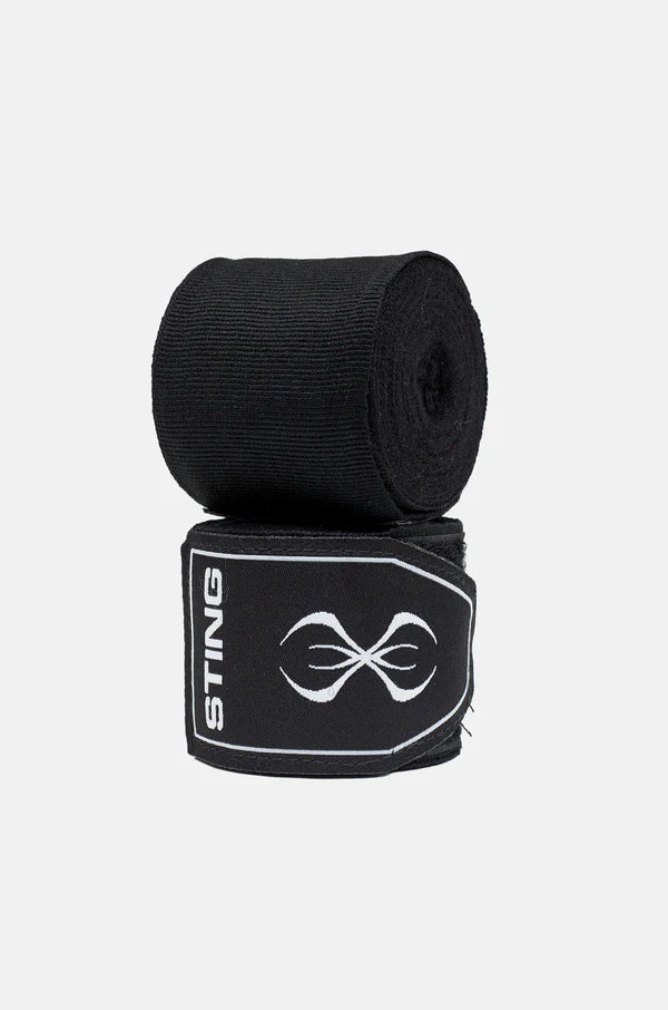 Sting 4.5m Elasticised Hand Wraps 2.0 (Black)