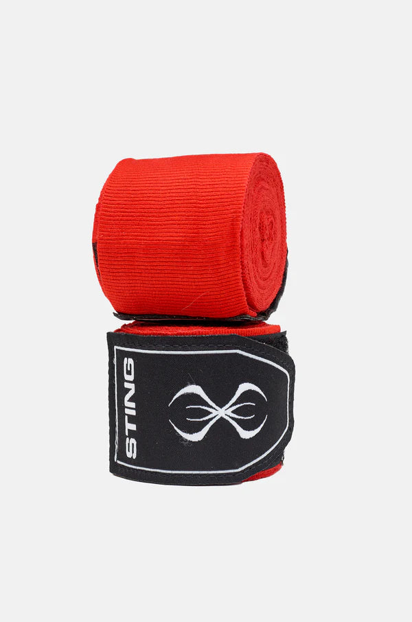 Sting 4.5m Elasticised Hand Wraps 2.0 (Red)