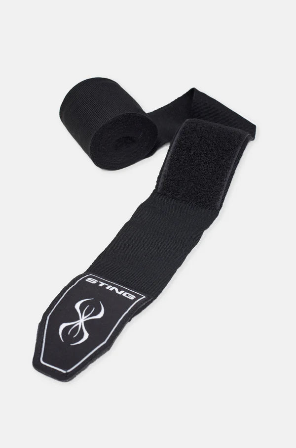 Sting 4.5m Elasticised Hand Wraps 2.0 (Black)