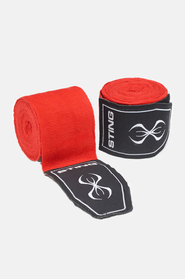 Sting 4.5m Elasticised Hand Wraps 2.0 (Red)