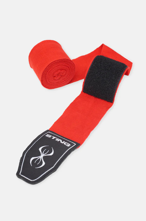 Sting 4.5m Elasticised Hand Wraps 2.0 (Red)