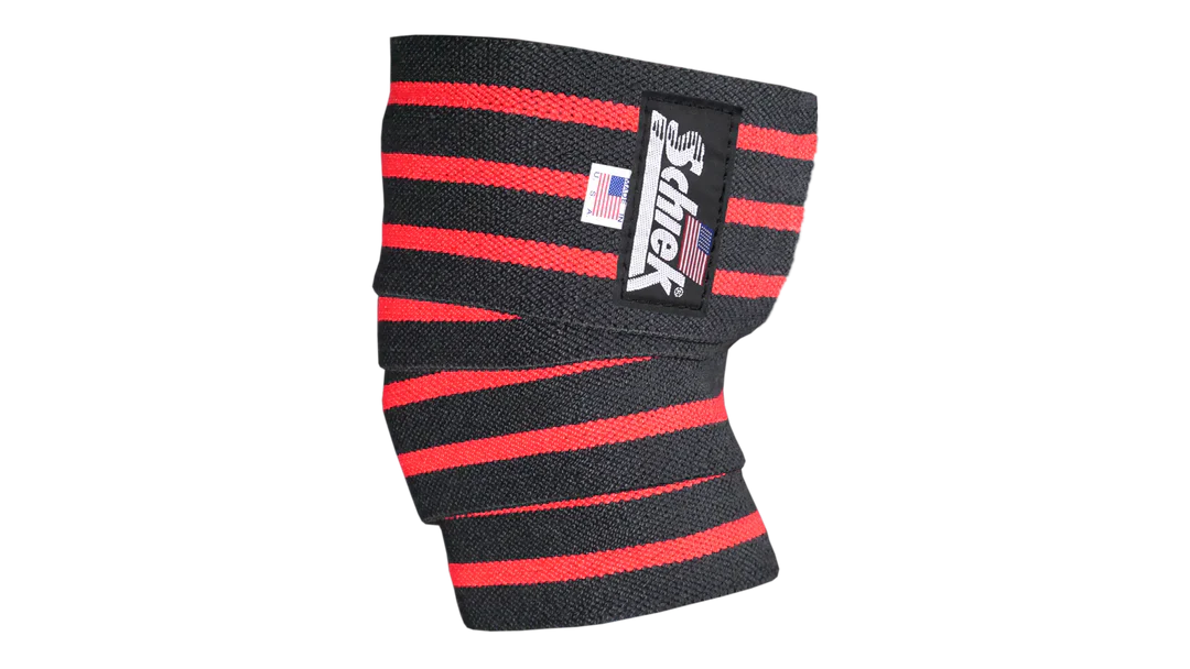 Schiek Model 1152 Elbow Wraps - Black Red Stripe