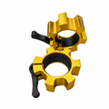 Loaded Lifting Aluminium Olympic Lock Jaw Collar - Gold