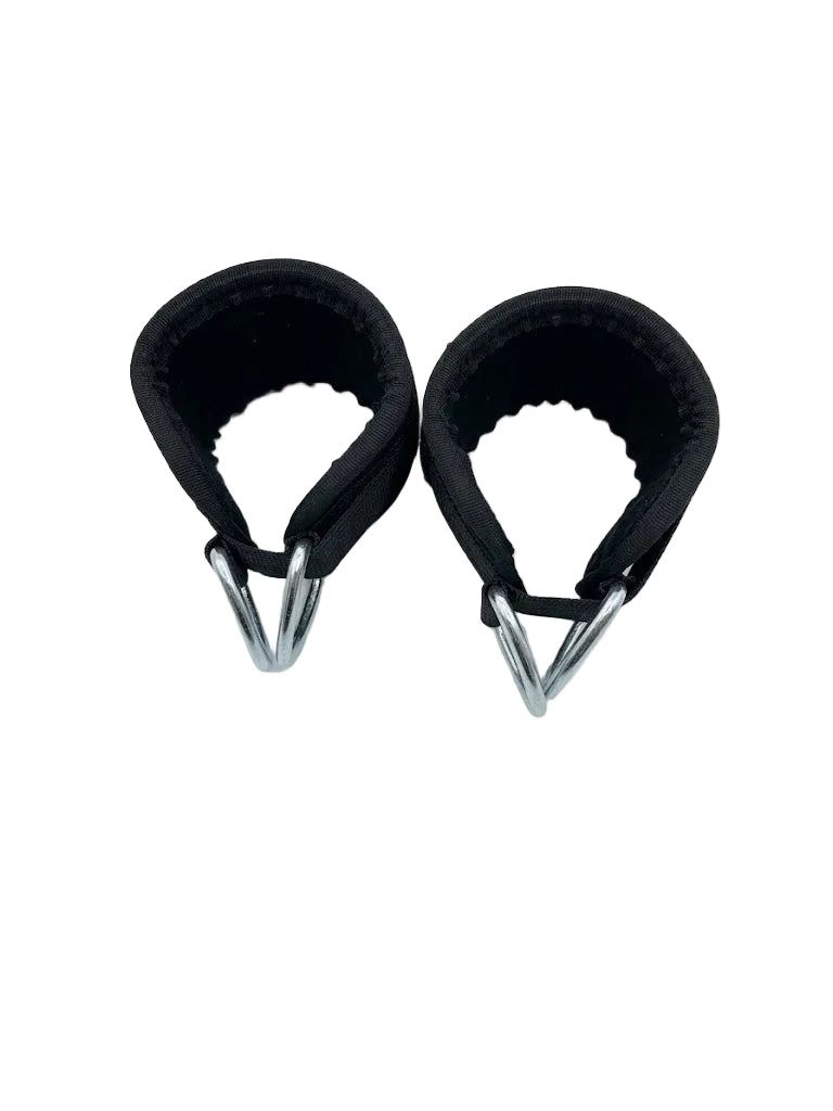 Lift it Loaded® Padded Neoprene Ankle Straps with Velcro Lock and Hoop (Black)