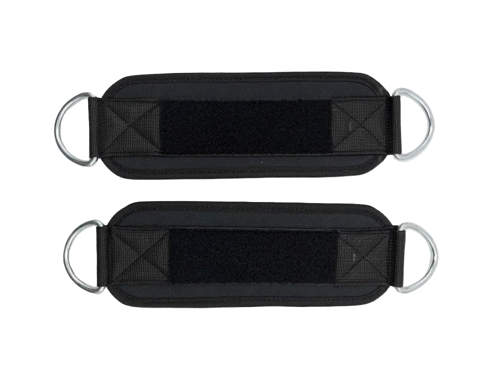 Lift it Loaded® Padded Neoprene Ankle Straps with Velcro Lock and Hoop (Black)