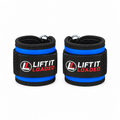 Lift it Loaded® Padded Neoprene Ankle Straps with Velcro Lock and Hoop (Blue)