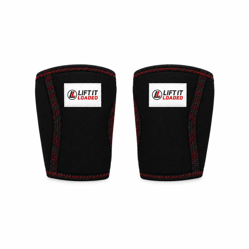 Lift it Loaded® Elbow Sleeve in Neoprene (White/Red Stitching)