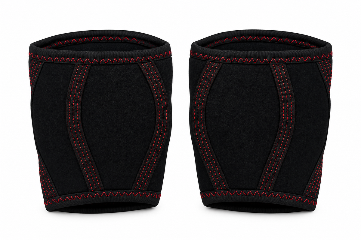 Lift it Loaded® Elbow Sleeve in Neoprene (White/Red Stitching)