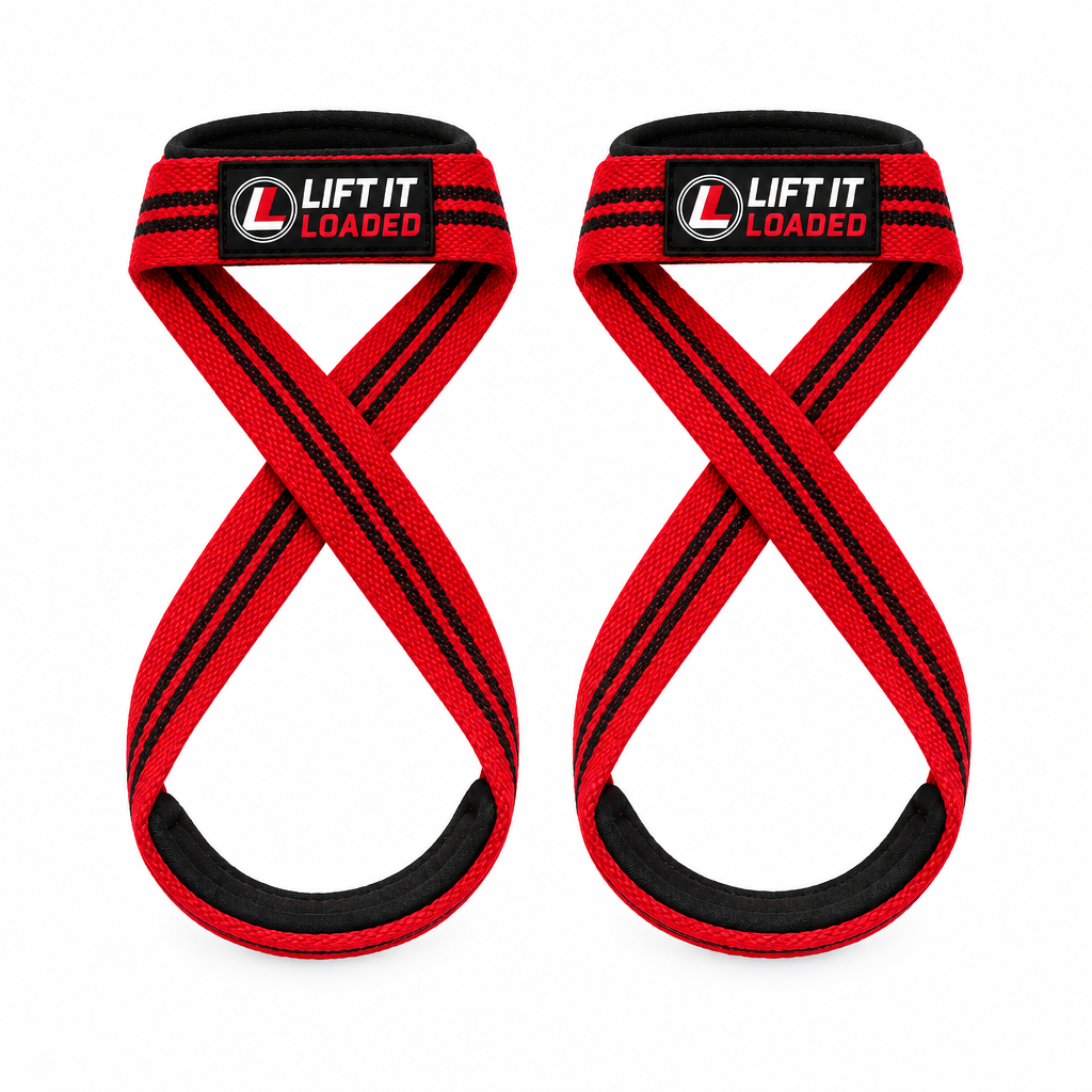 Lift it Loaded® Figure 8 Strap Cotton (Red / White Stripe)