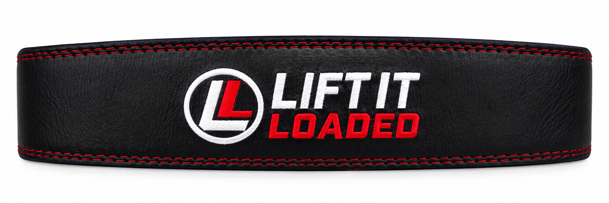 Lift it Loaded® Premium Leather Lever Lifting Belt - 10mm (Silver Buckle / Embroidered Logo)