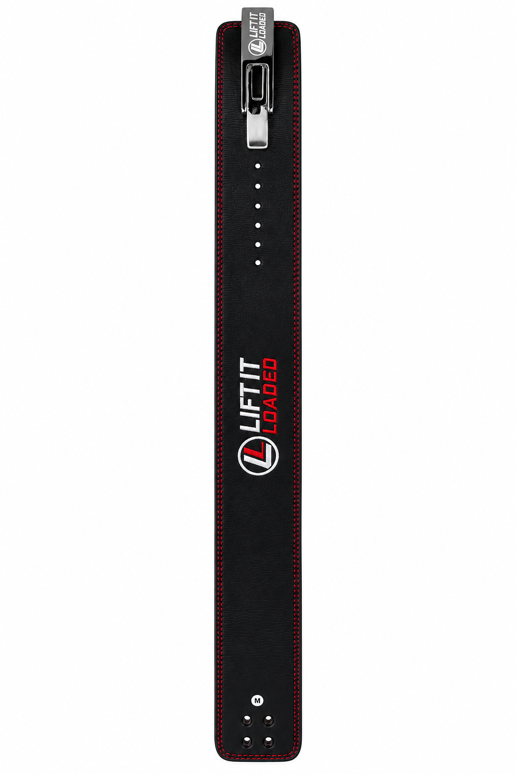 Lift it Loaded® Premium Leather Lever Lifting Belt - 10mm (Silver Buckle / Embroidered Logo)