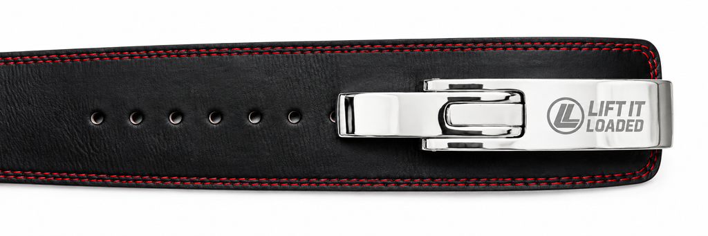 Lift it Loaded® Premium Leather Lever Lifting Belt - 10mm (Silver Buckle / Embroidered Logo)