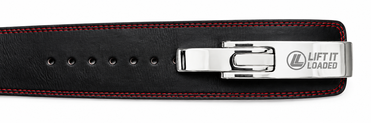 Lift it Loaded® Premium Leather Lever Lifting Belt - 10mm (SS Silver Buckle / Embossed Logo)