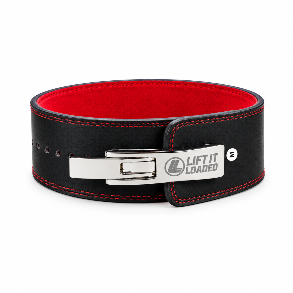 Lift it Loaded® Premium Leather Lever Lifting Belt - 10mm (SS Silver Buckle / Embossed Logo)