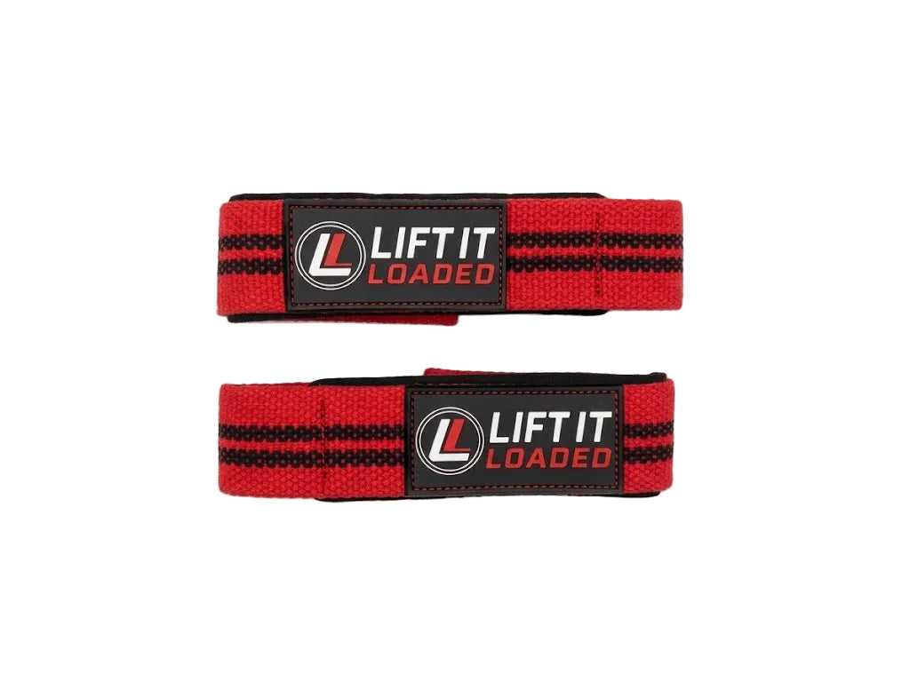 Lift it Loaded® Lifting Strap Cotton (Black with Red Stripe)