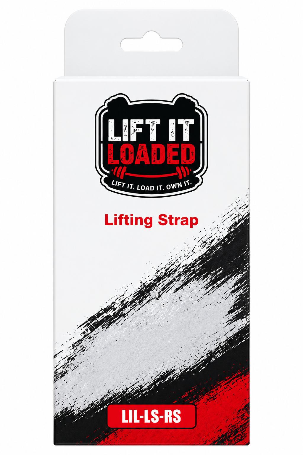 Lift it Loaded® Lifting Strap Cotton (Black with Red Stripe)
