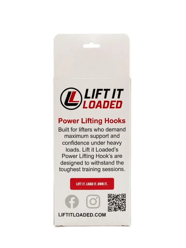 Lift it Loaded® Power Lifting Hook with Neoprene Padded Velcro Strap (Black)