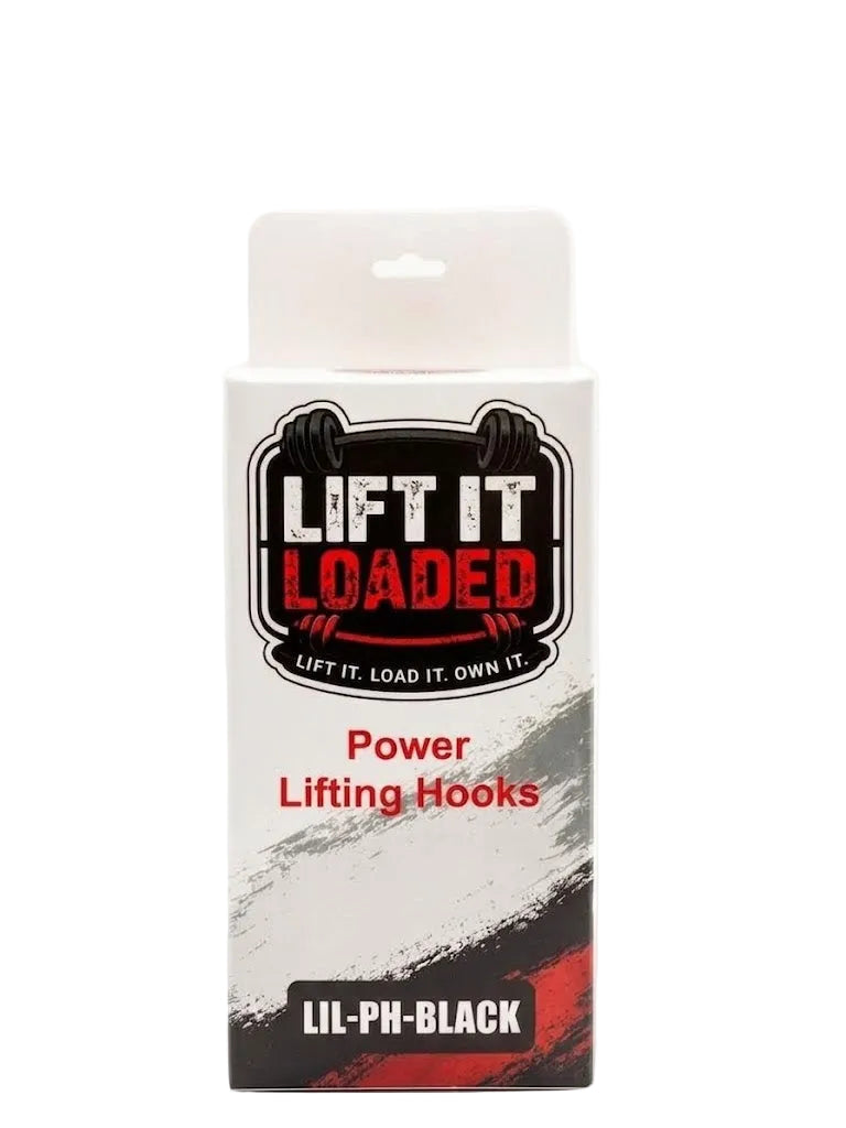 Lift it Loaded® Power Lifting Hook with Neoprene Padded Velcro Strap (Black)