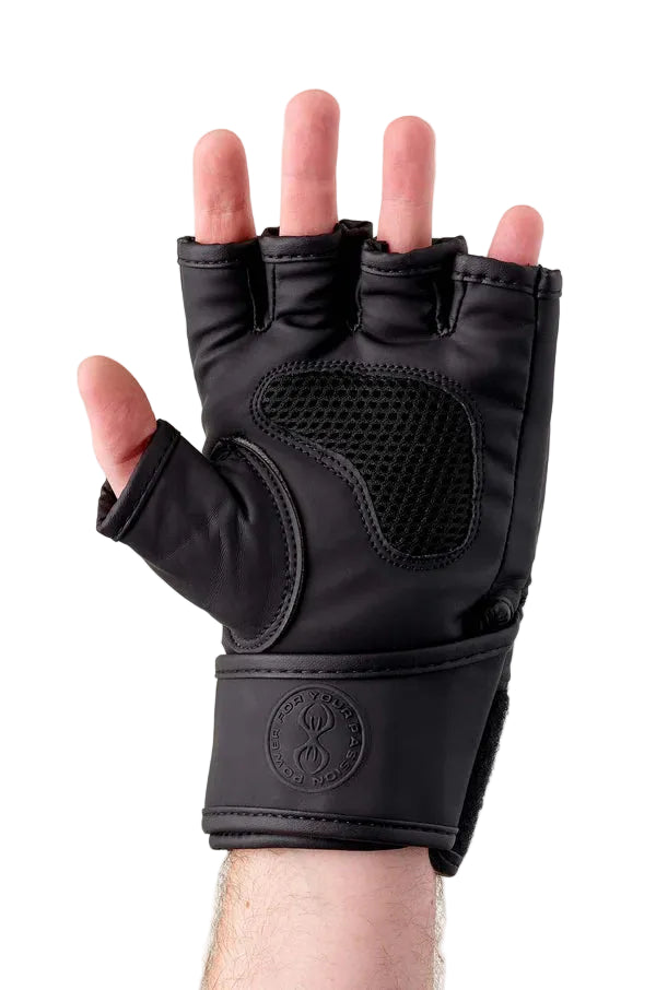 Sting MMA Training Gel Hybrid Gloves (Black/Blue)