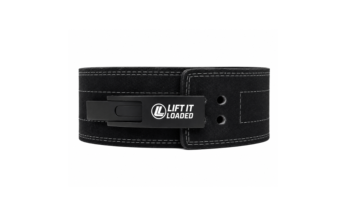 Lift It Loaded 10mm Leather Lever Weightlifting Belt - Black / Black Lever