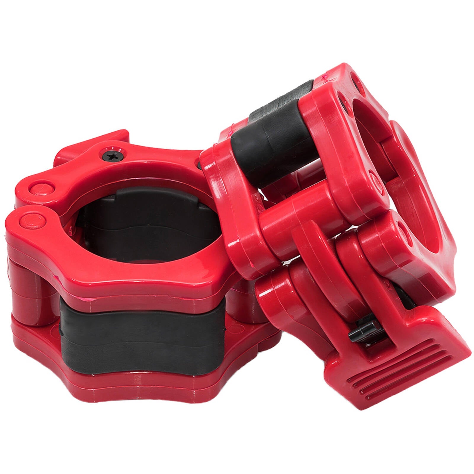 Loaded Lifted Olympic Plastic Barbell Collar - Red
