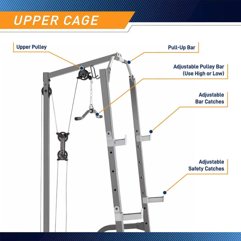 Marcy Pro Deluxe Cage System with Weight Lifting Bench