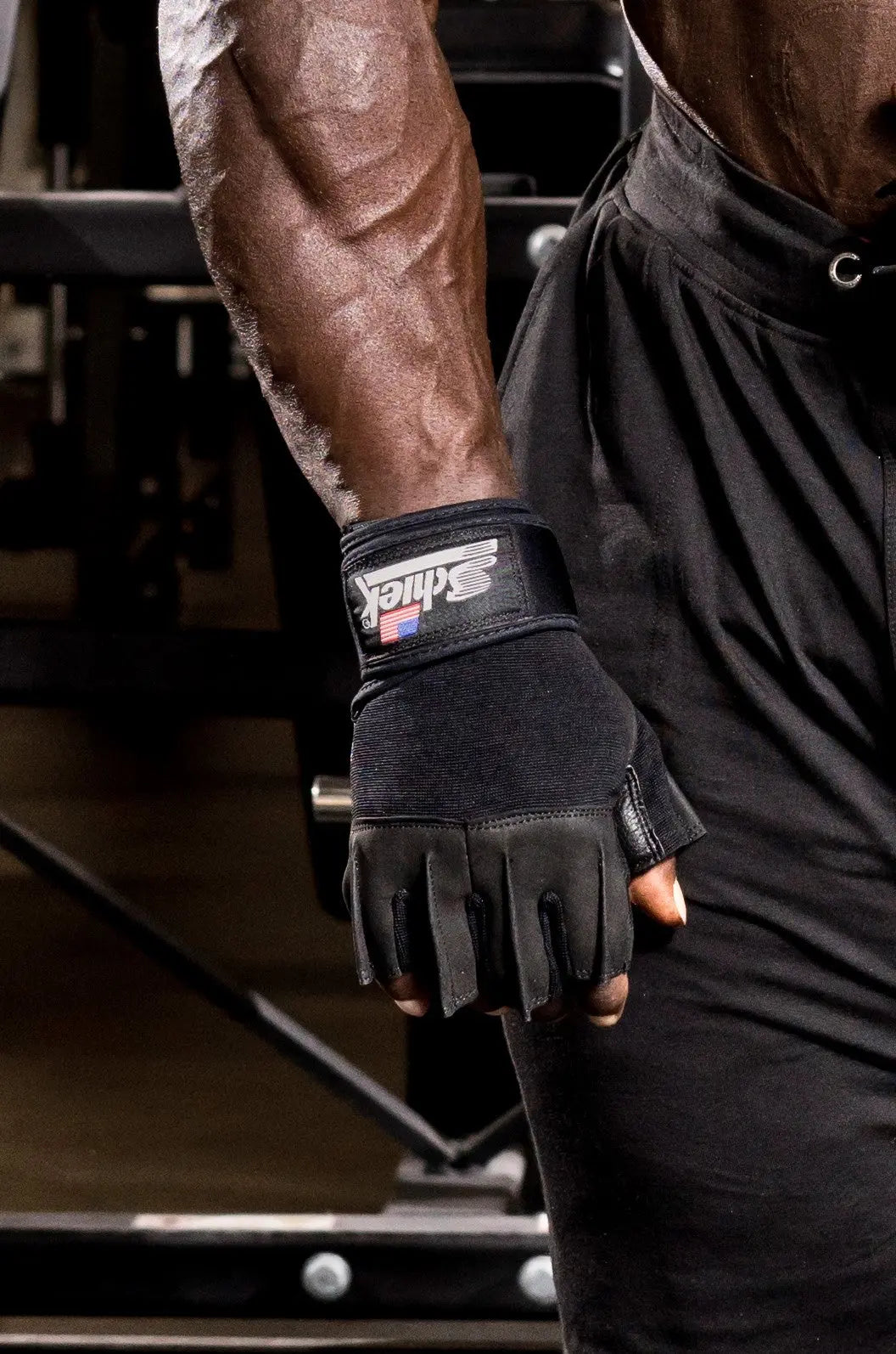 Schiek Model 540 Platinum Lifting Gloves with Wrist Wraps