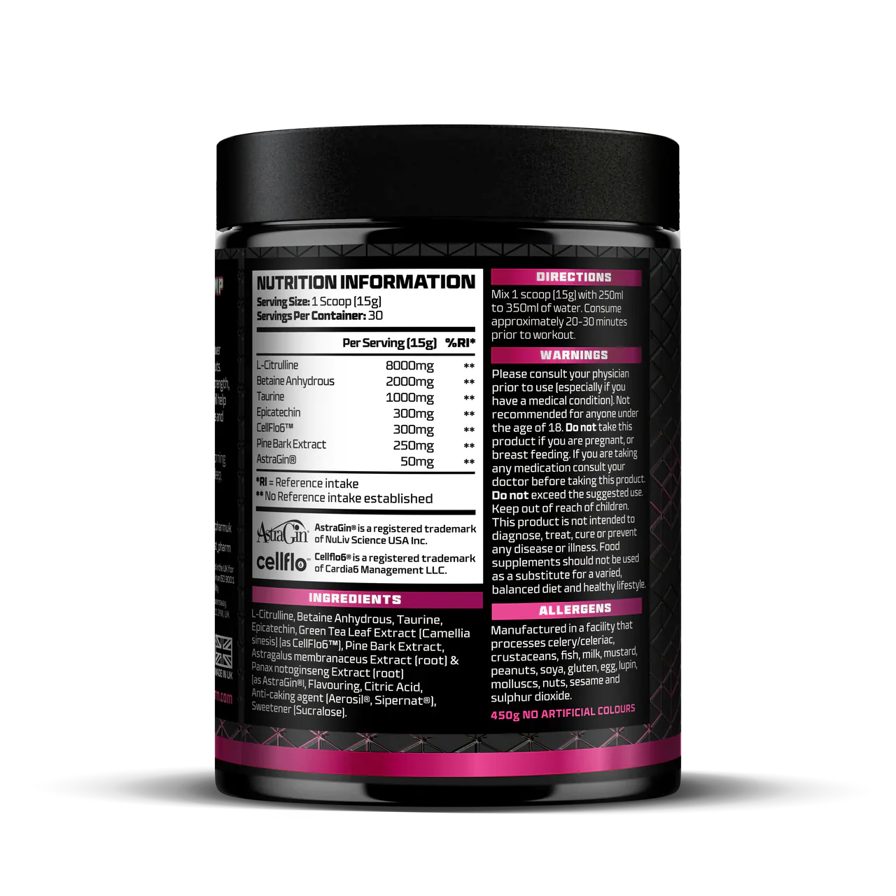 PUMP Stimulant Free Pre-Workout - 30 Servings - Sour Cherry