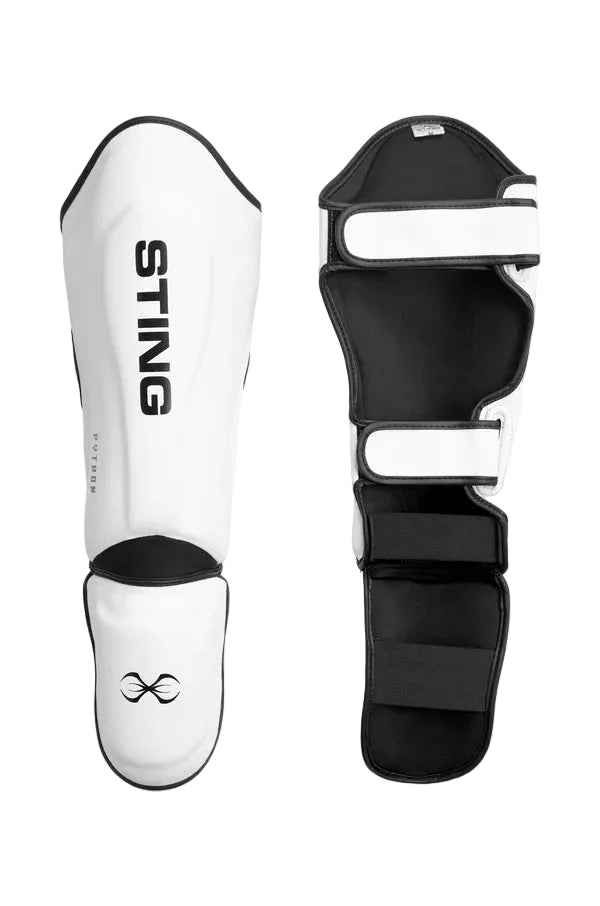 Sting Python MMA Shin & Foot Protector (White/Black)