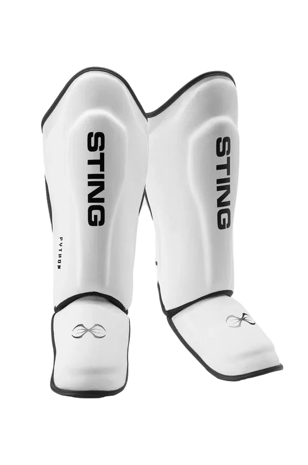 Sting Python MMA Shin & Foot Protector (White/Black)