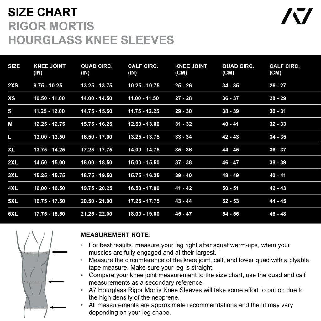 A7 Knee Sleeves - Rigor Mortis - Stealth - Black