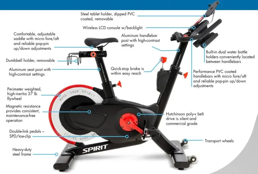 Spirit SB850 Commercial Indoor Cycle
