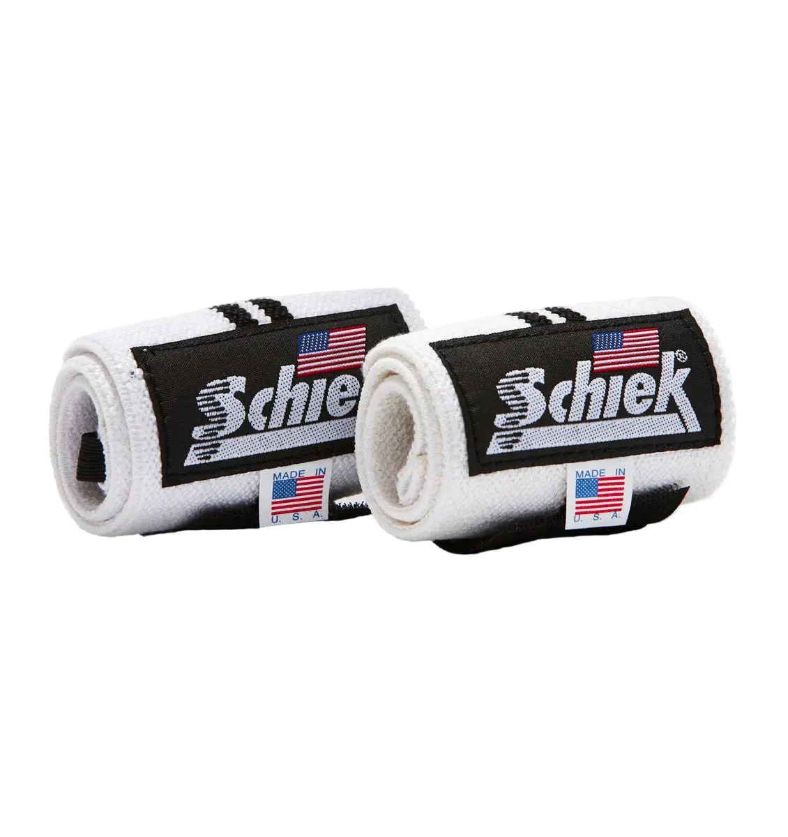 Schiek White Line Wrist Wraps - 12"