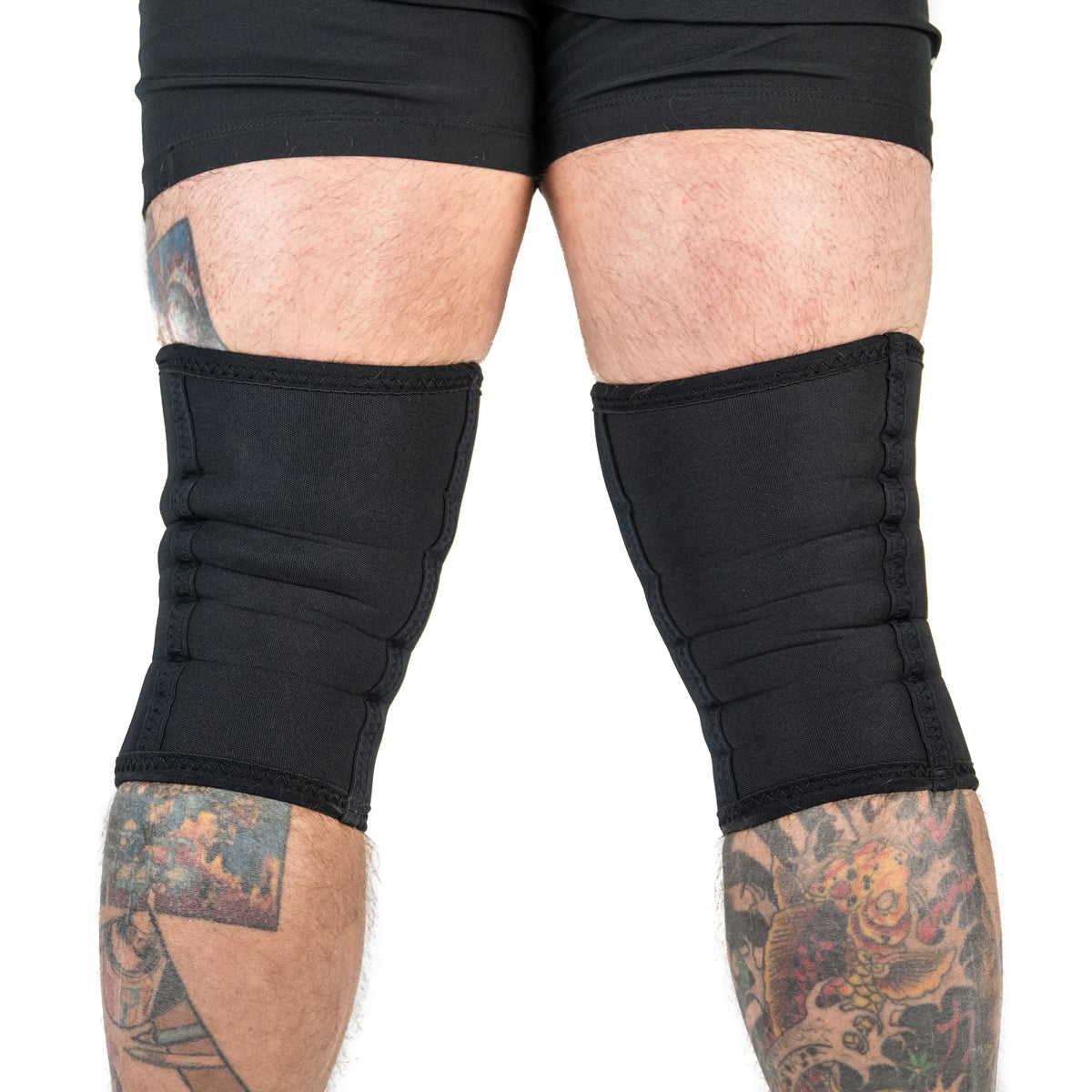 A7 Cone Knee Sleeves - USPA & IPF Approved - Stiff - Stealth - Black