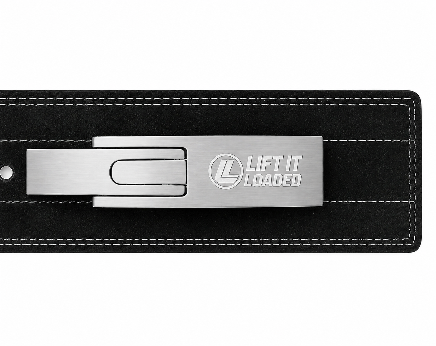 Lift It Loaded 10mm Leather Lever Weightlifting Belt - Black / Stainless Steel Lever