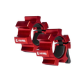 Loaded Lifting Aluminium Olympic Lock Jaw Collar - Red