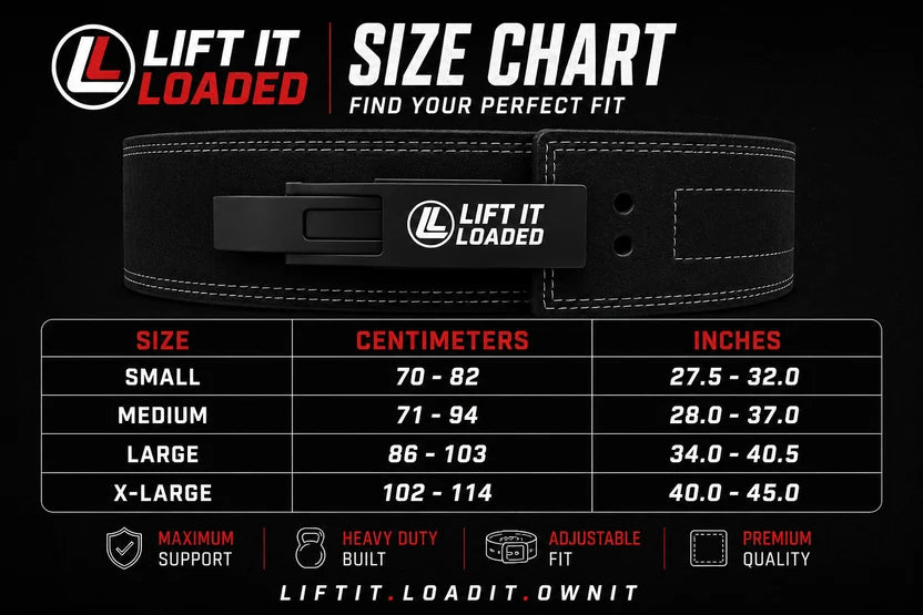 Lift It Loaded 10mm Leather Lever Weightlifting Belt - Camo / Stainless Steel Lever