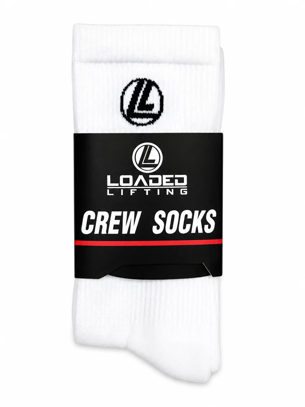 Loaded Lifting Crew Socks – White